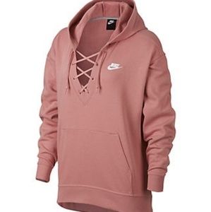 Nike lace up hoodie